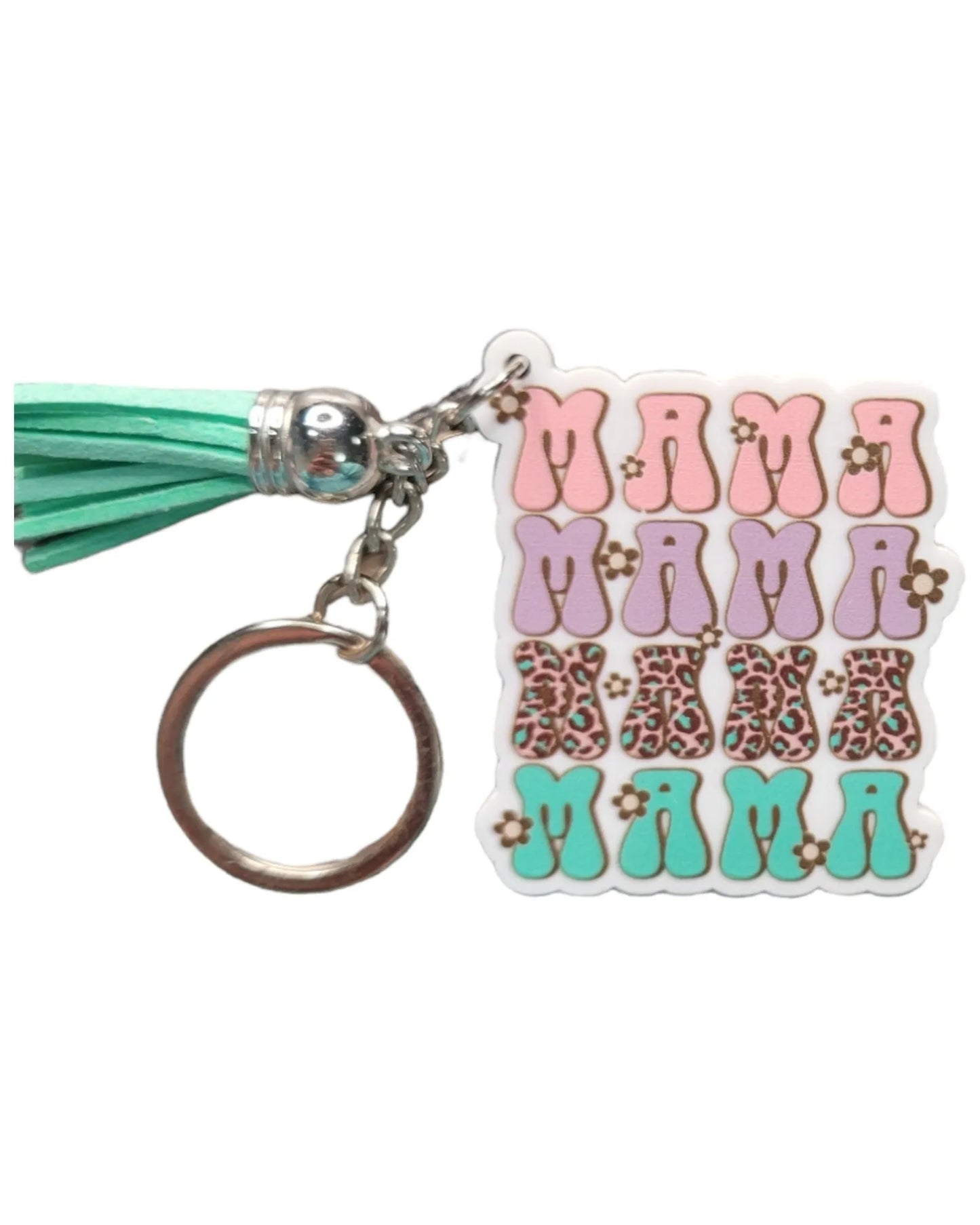 Mama Mama Glitter Keychains