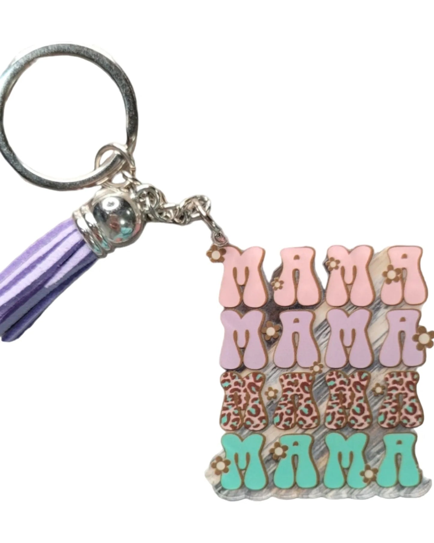 Mama Mama Glitter Keychains