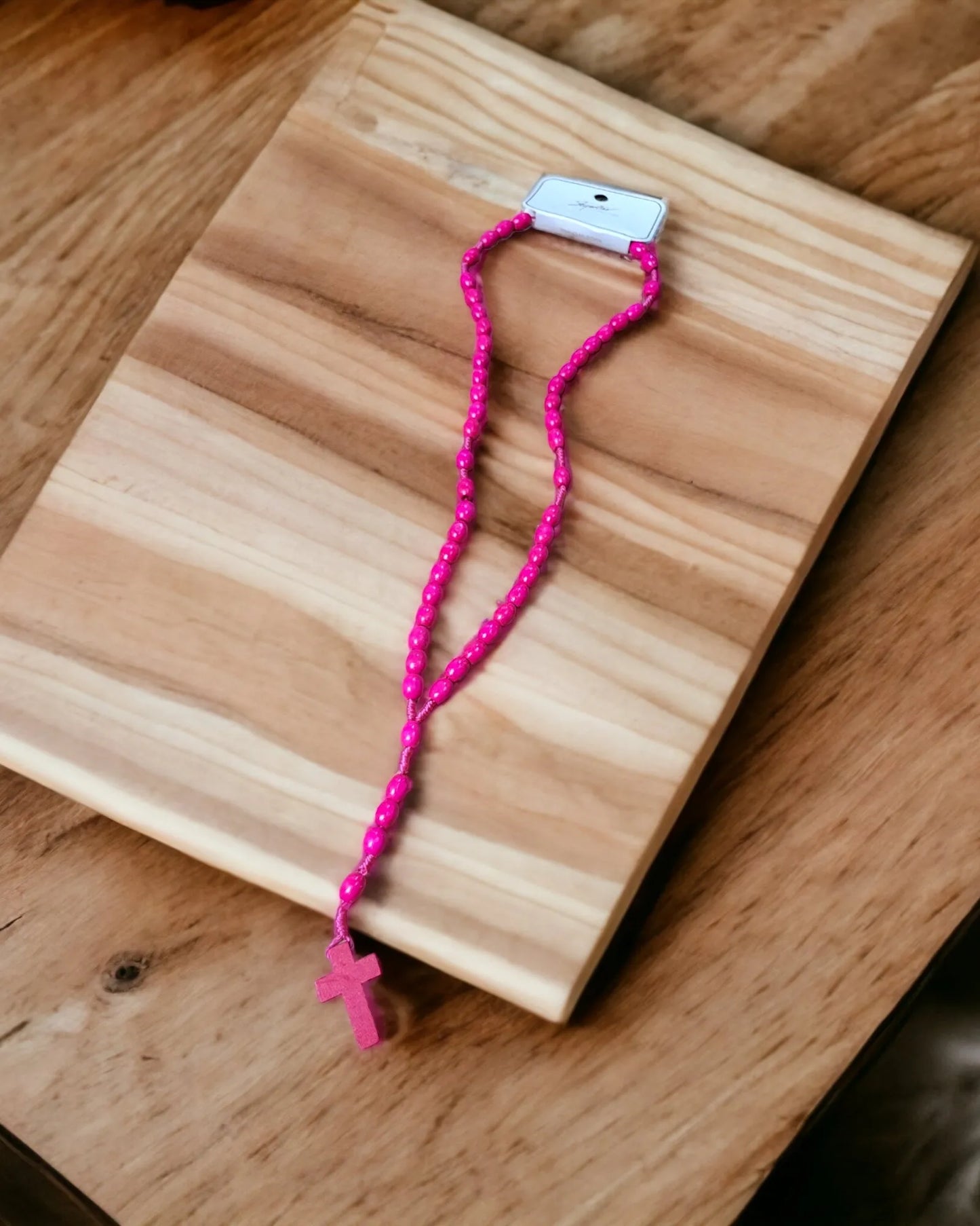 Bright Colored Wood Rosaries