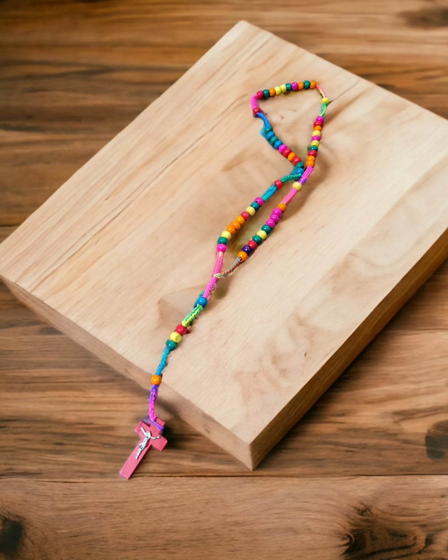 Bright Colored Wood Rosaries