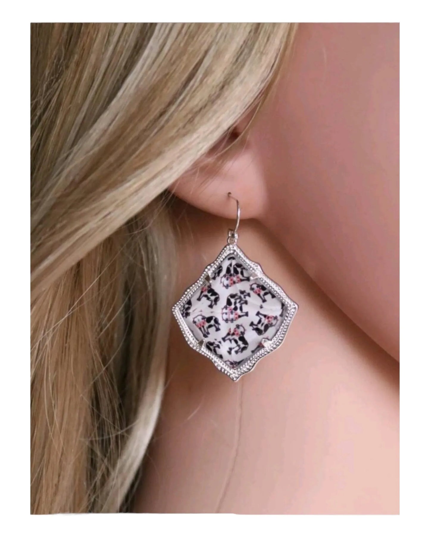 All The Cows Geometric Drop Earrings