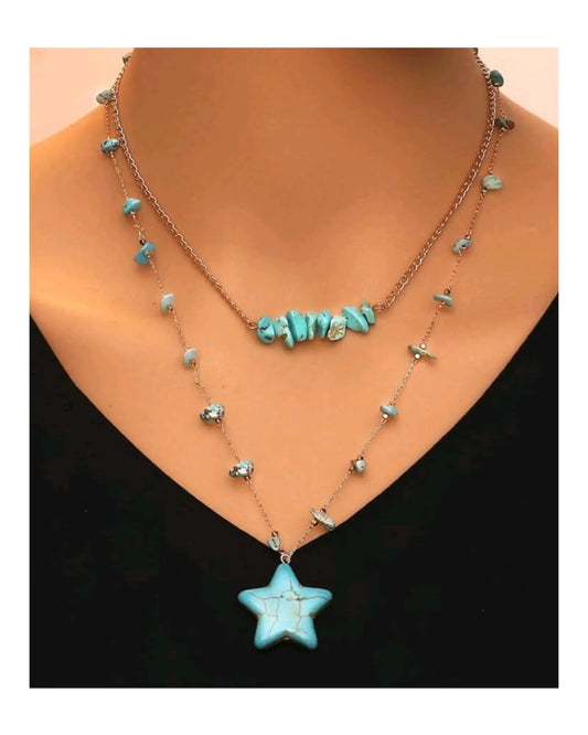 Turquoise Star Under The Sky Necklace