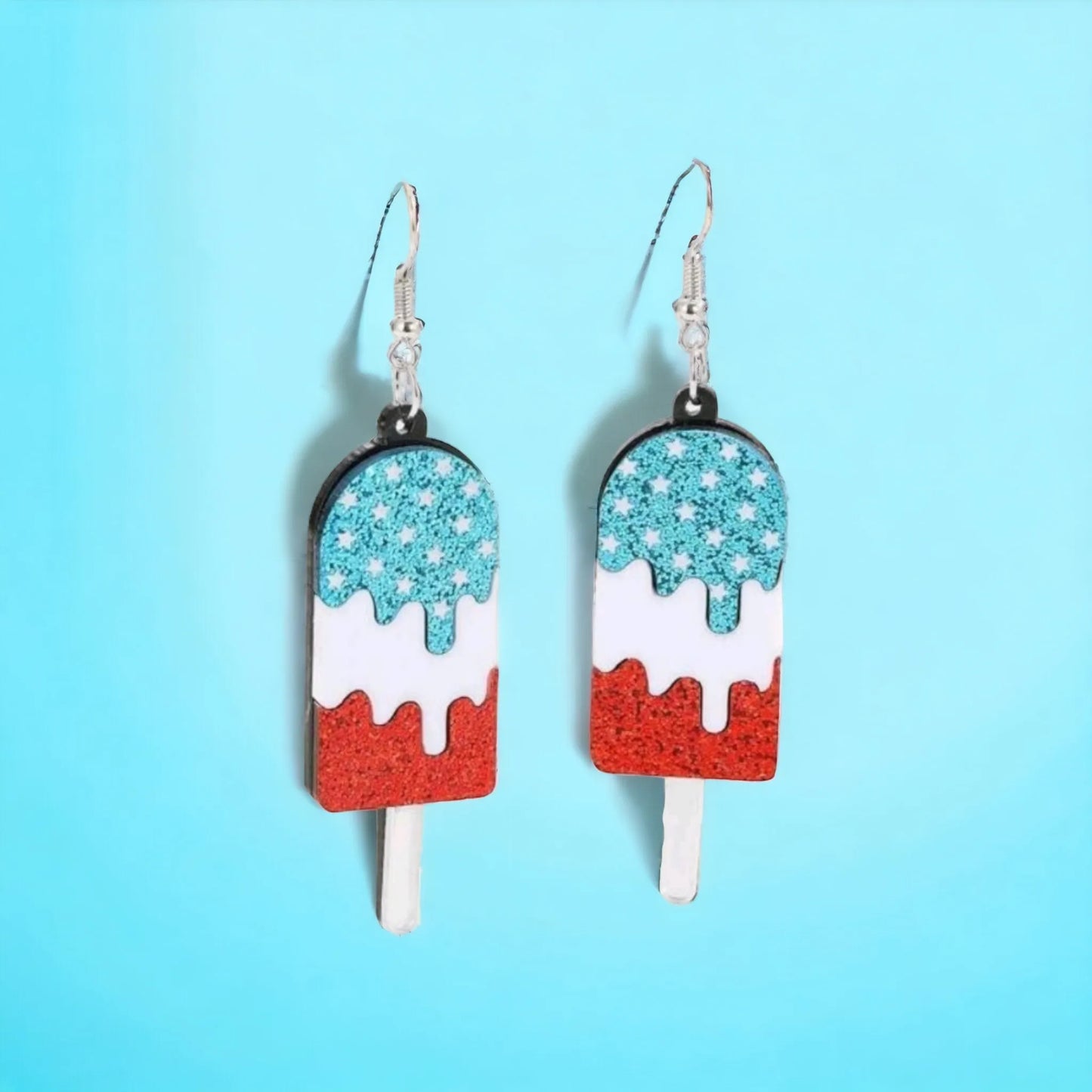 Summertime Americana Popsicle Fun Earrings