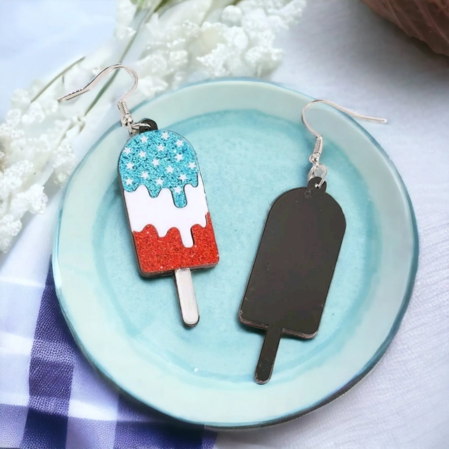 Summertime Americana Popsicle Fun Earrings