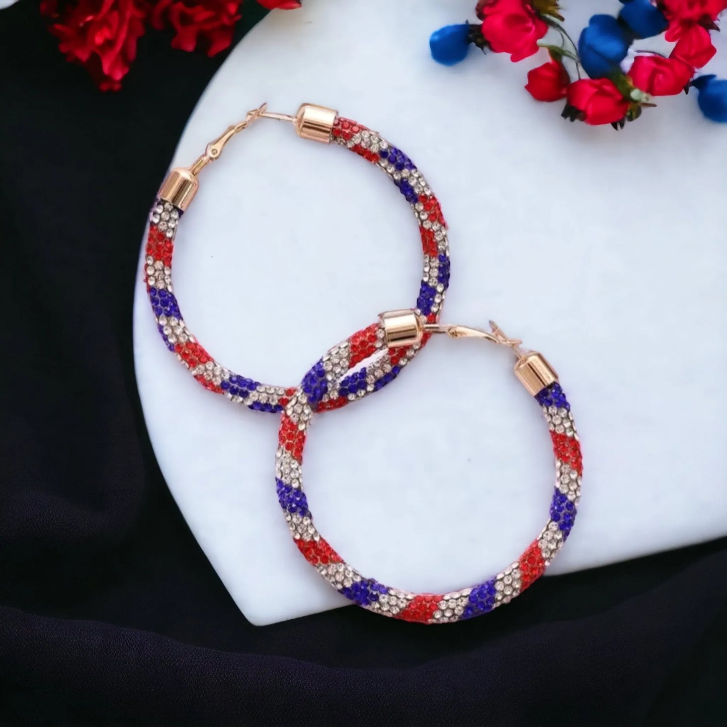 Star Spangled Hoop Earrings