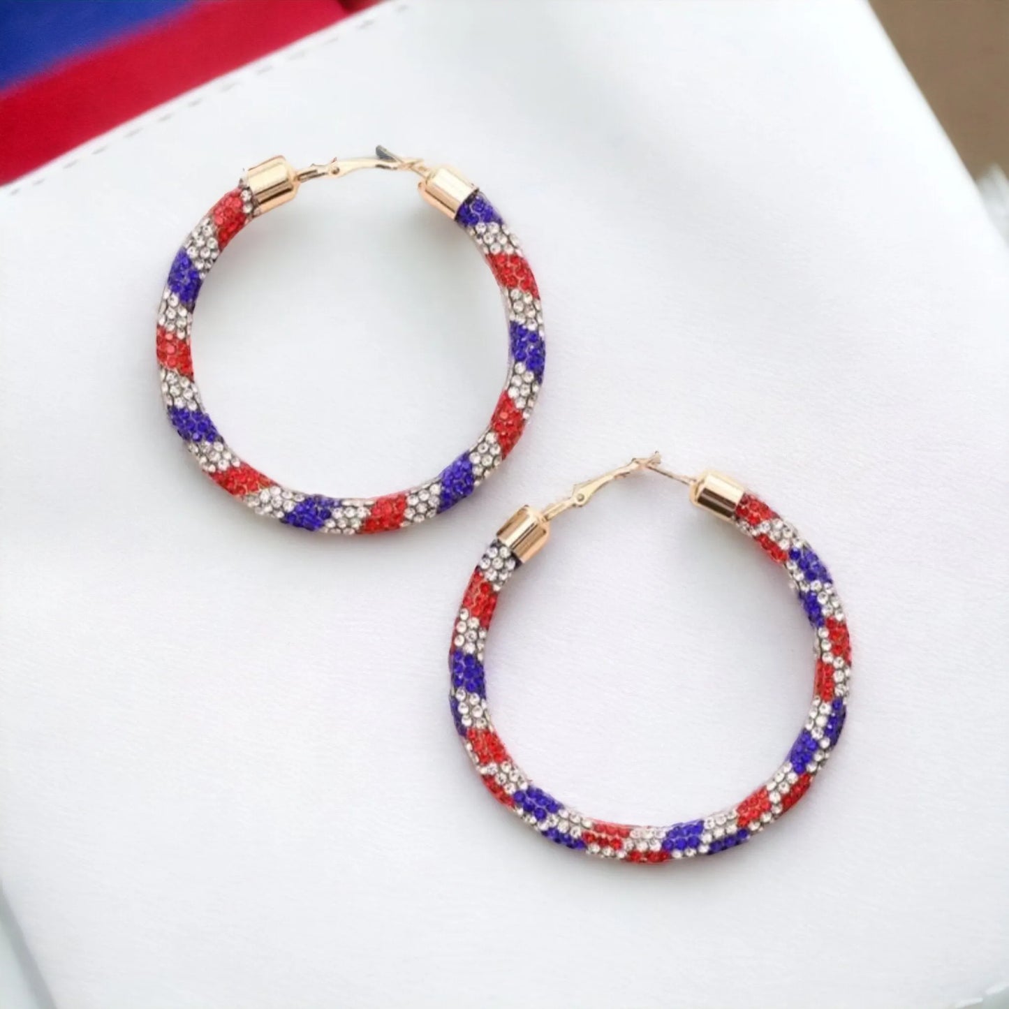 Star Spangled Hoop Earrings