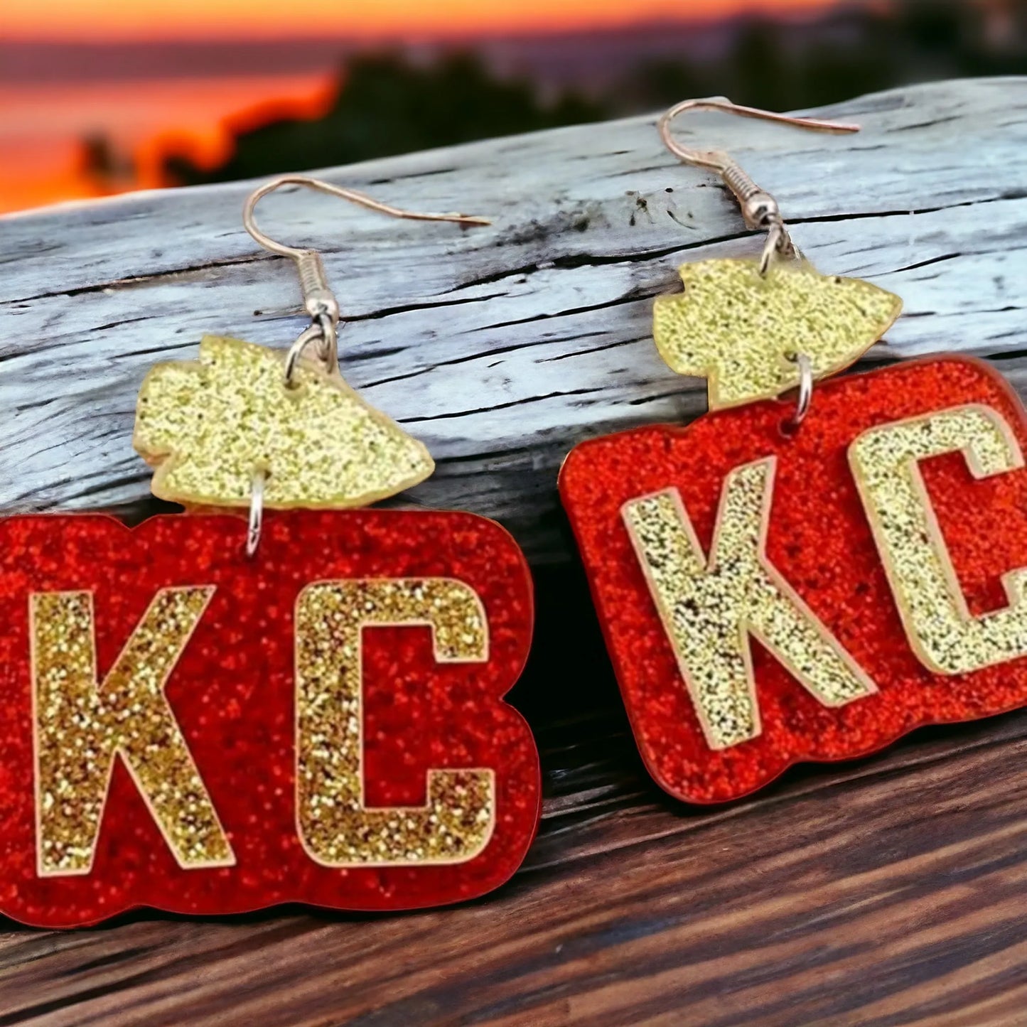 Kansas City (KC) Representing Earrings