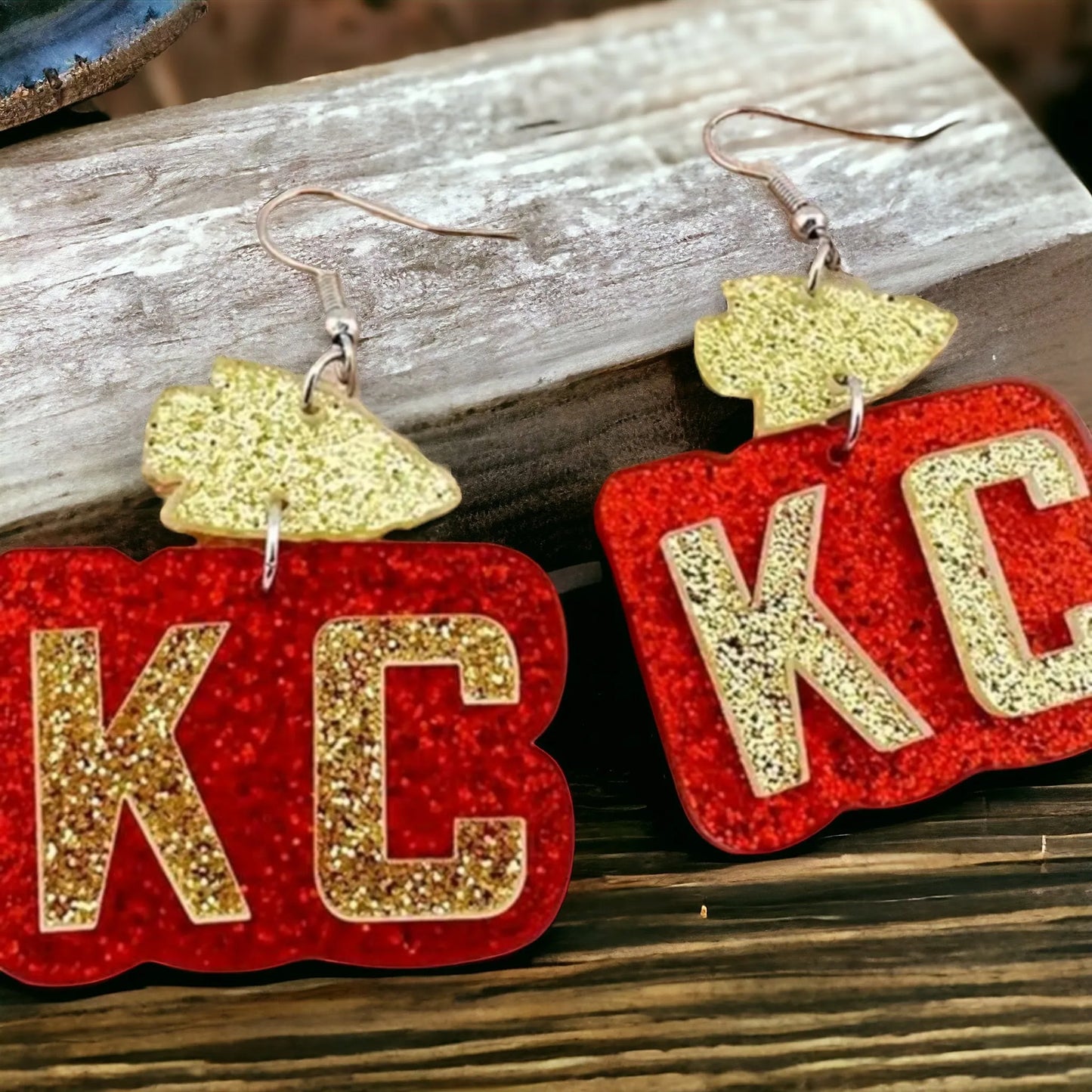 Kansas City (KC) Representing Earrings