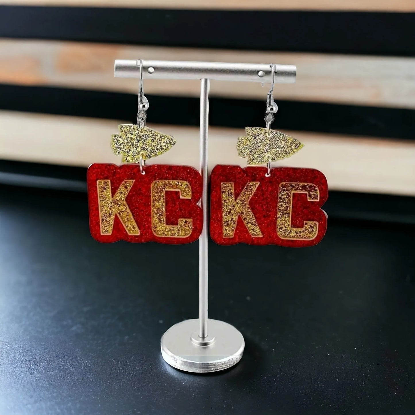 Kansas City (KC) Representing Earrings