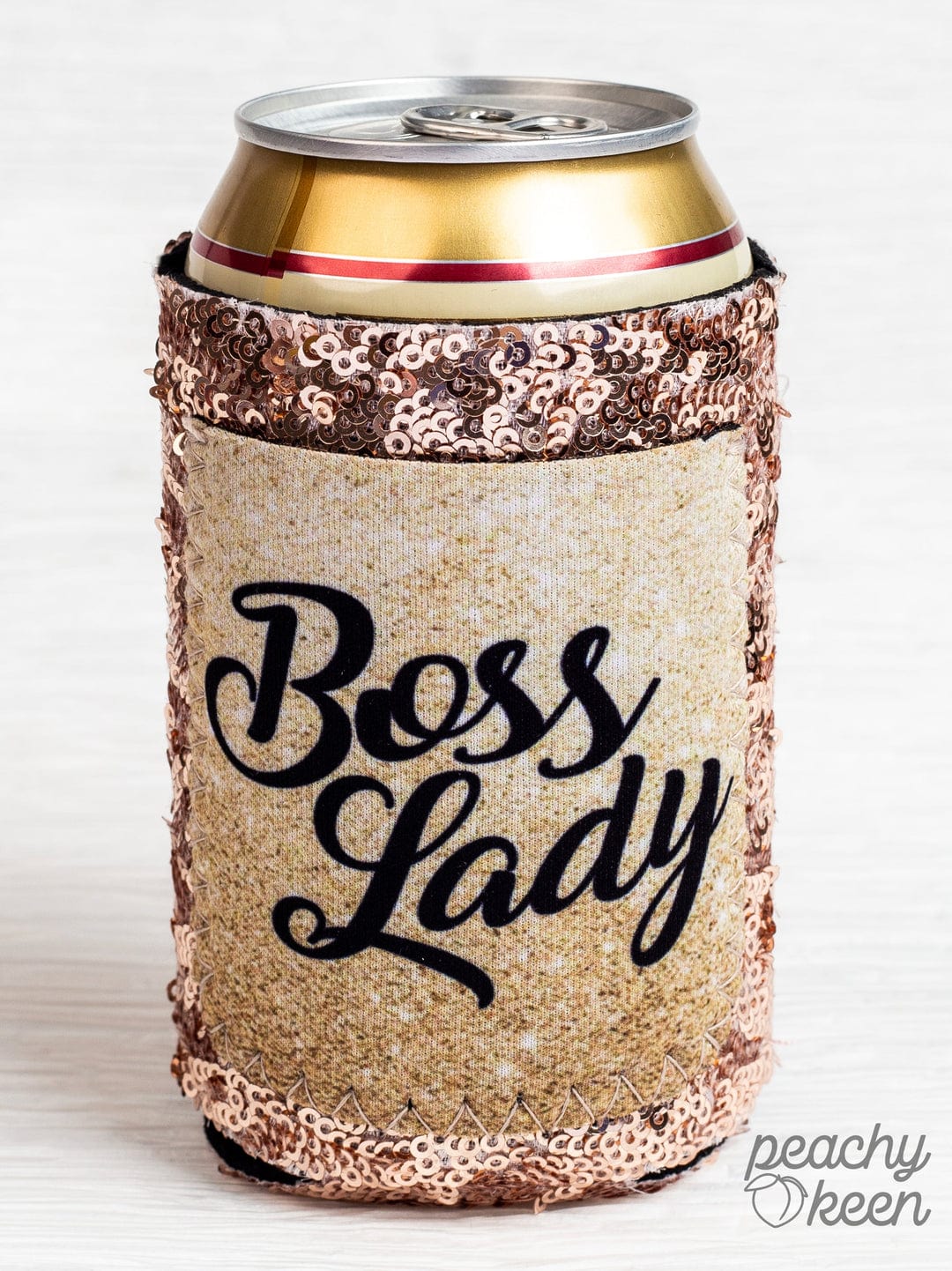 Boss Lady Sequin Can Cooler - The Bling Barn