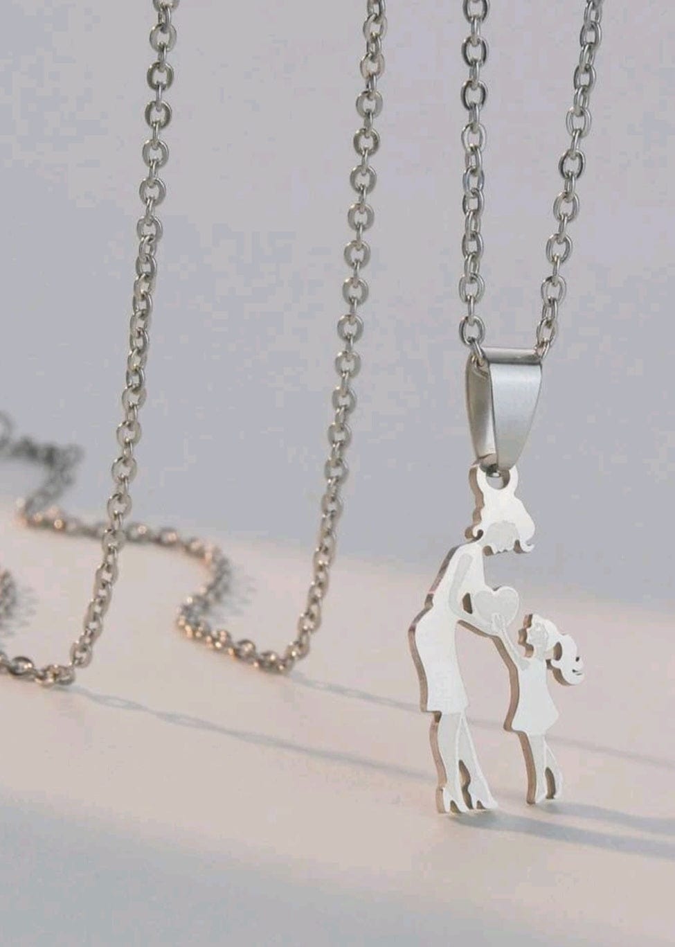 Just My Mom & Me Necklace In Silver - The Bling Barn