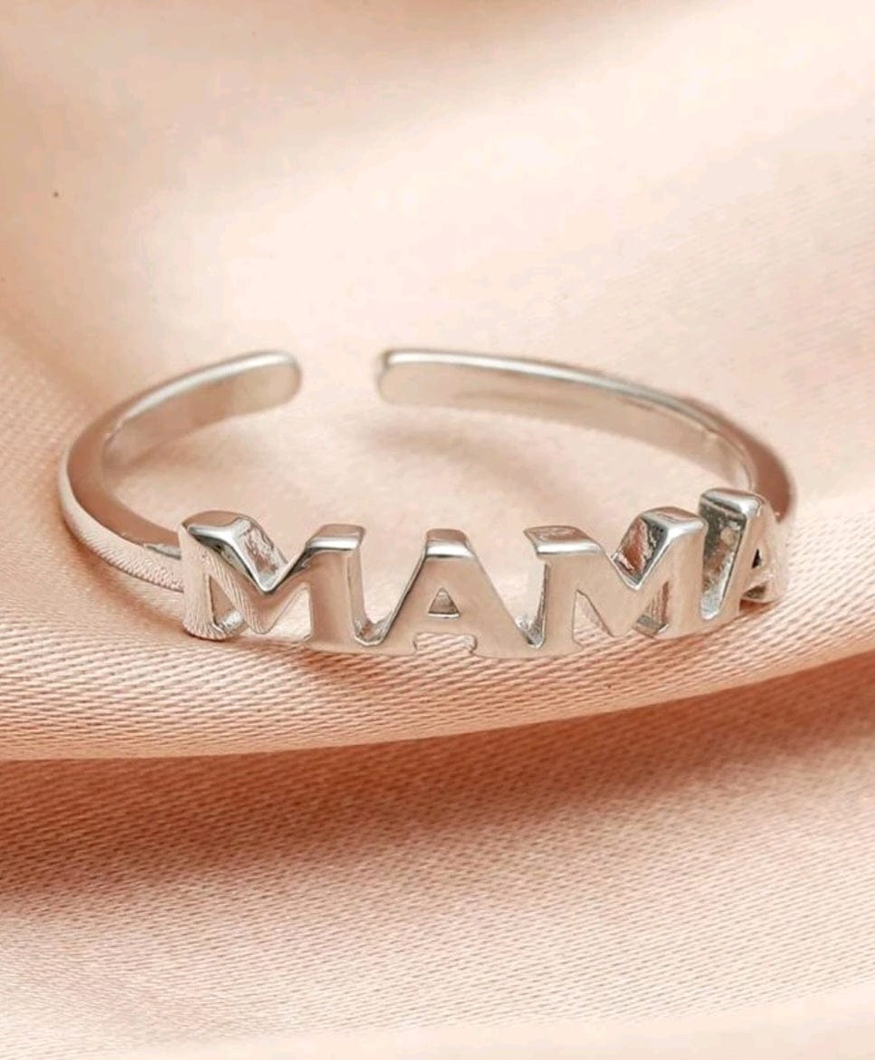 Adjustable Thing Band Mama Ring In Silver - The Bling Barn