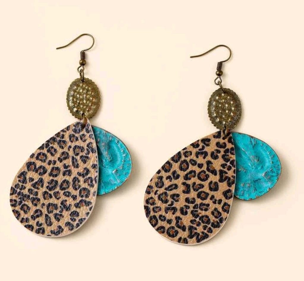 Cactus, Leopard And Turquoise Only Her Best Earrings - The Bling Barn