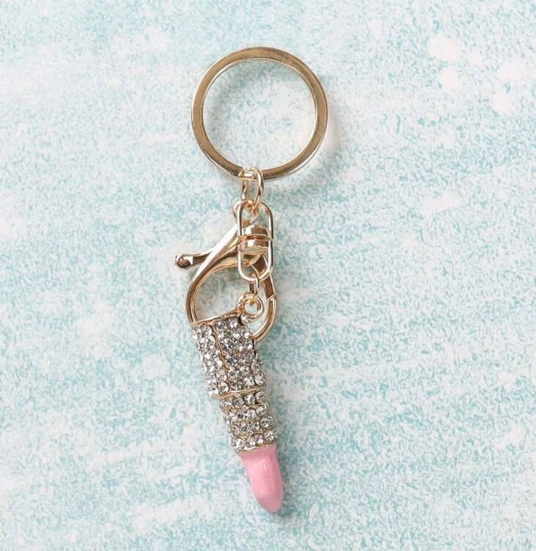 Get Ready To Glow Lipstick Keychain - The Bling Barn