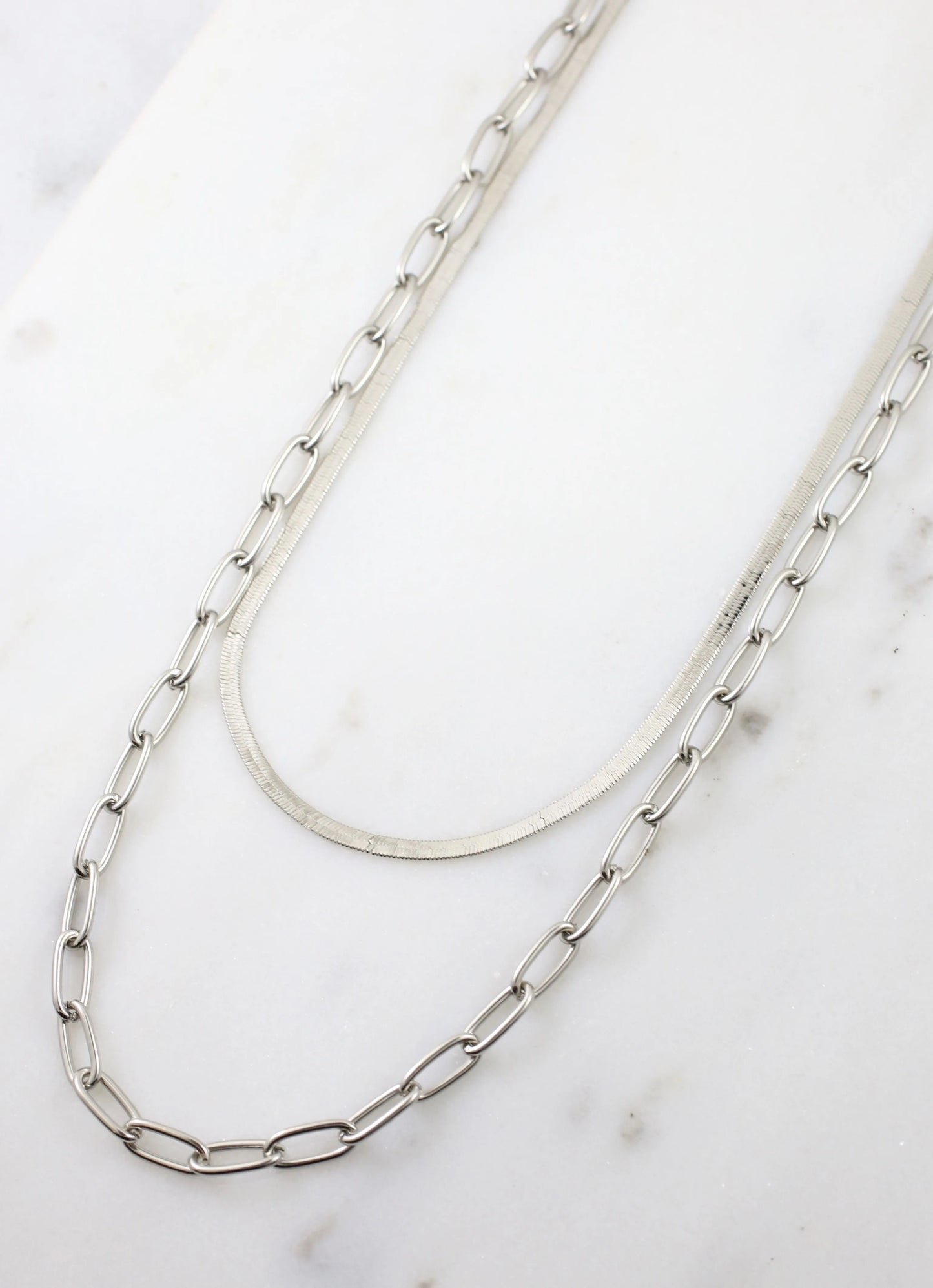 Zhuri Layered Necklace SILVER