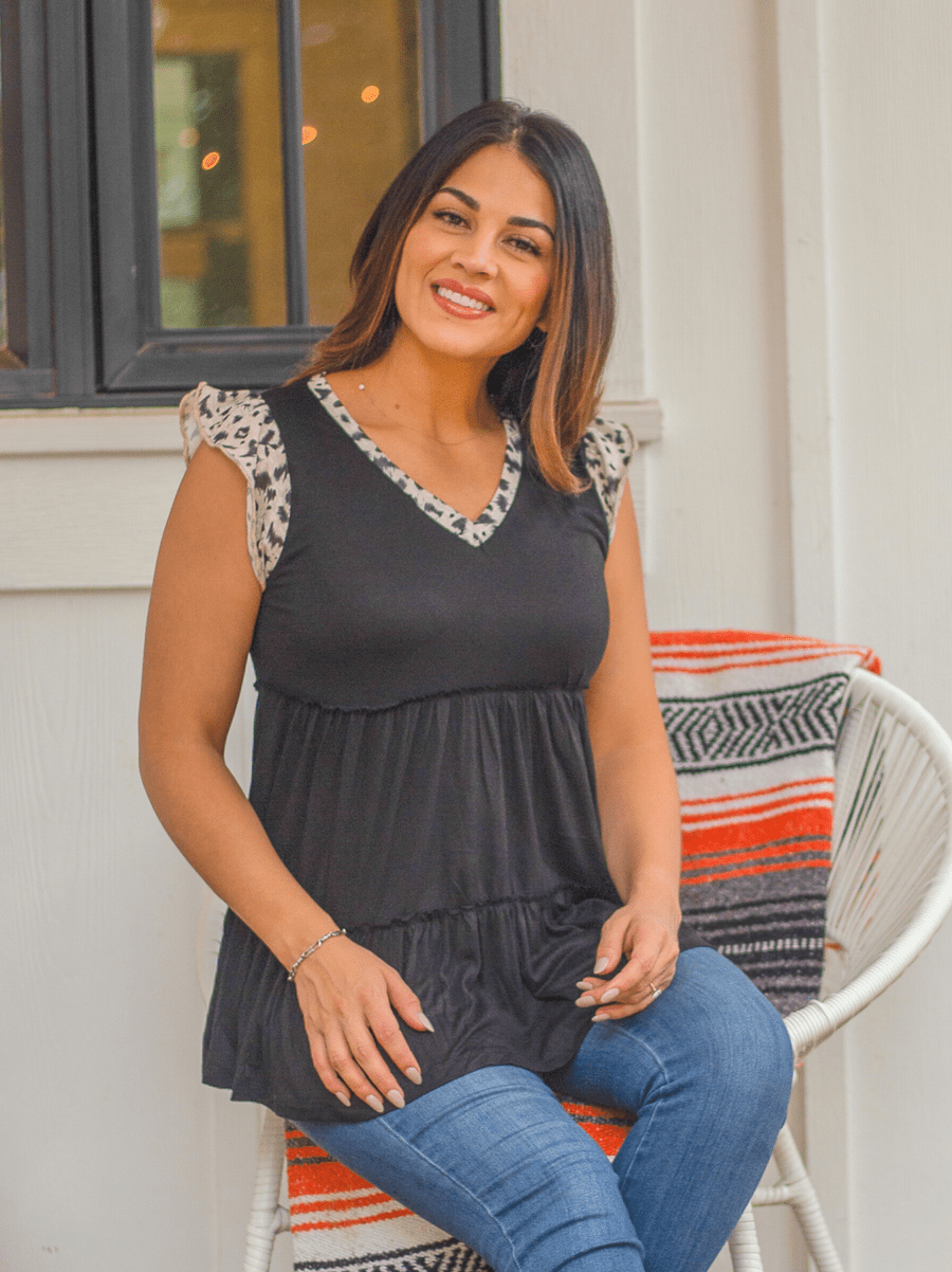 Brunch With The Animals Sleeveless Blouse Top - The Bling Barn