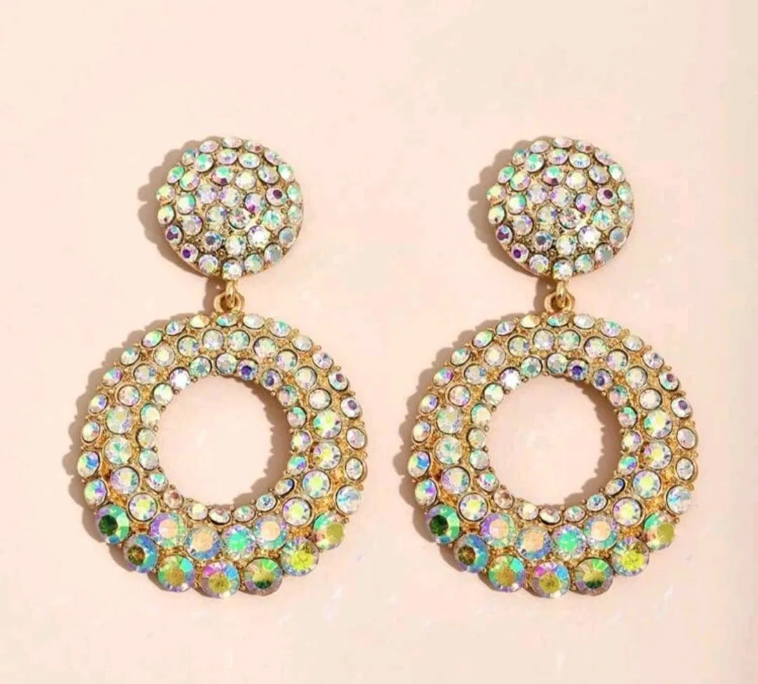 Belle of the Glam Ball Circular Earrings - The Bling Barn