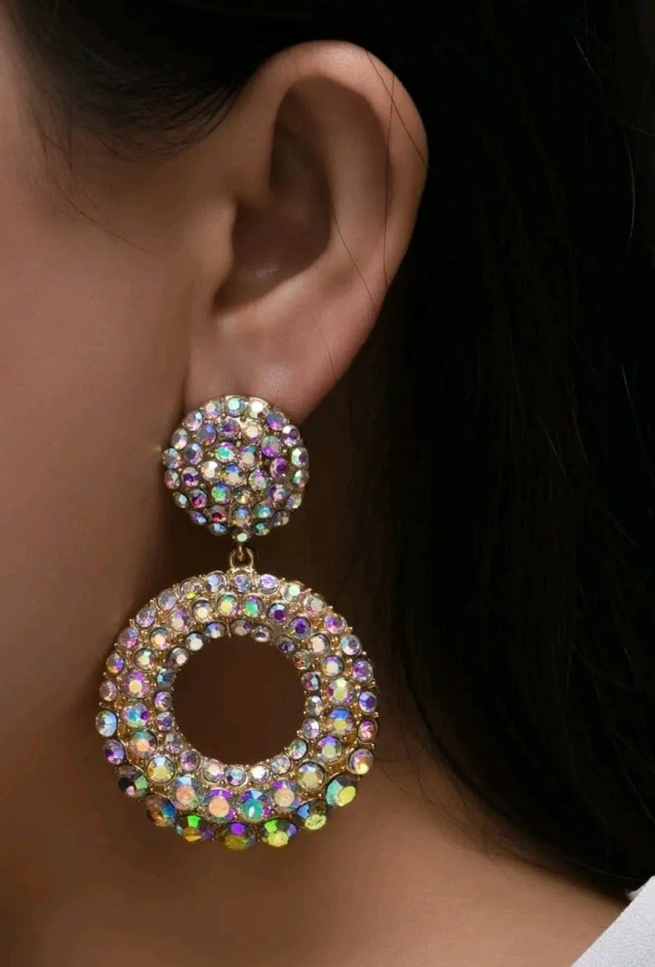 Belle of the Glam Ball Circular Earrings - The Bling Barn