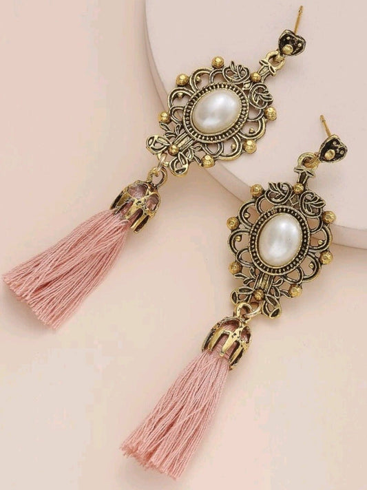 Champange Brunch Tassel Earrings - The Bling Barn