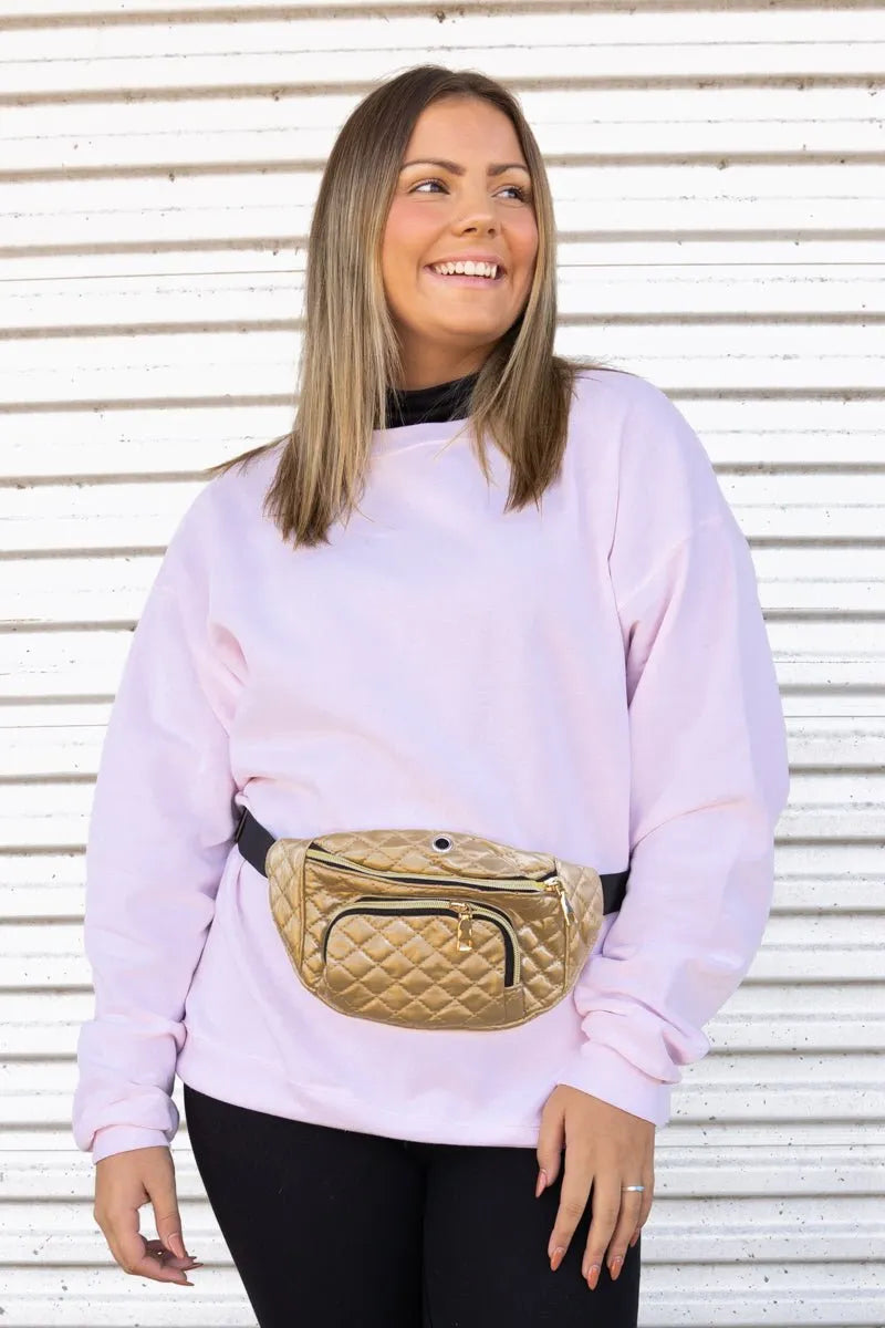 The Getaway Faux Leather Quilted Fanny Pack