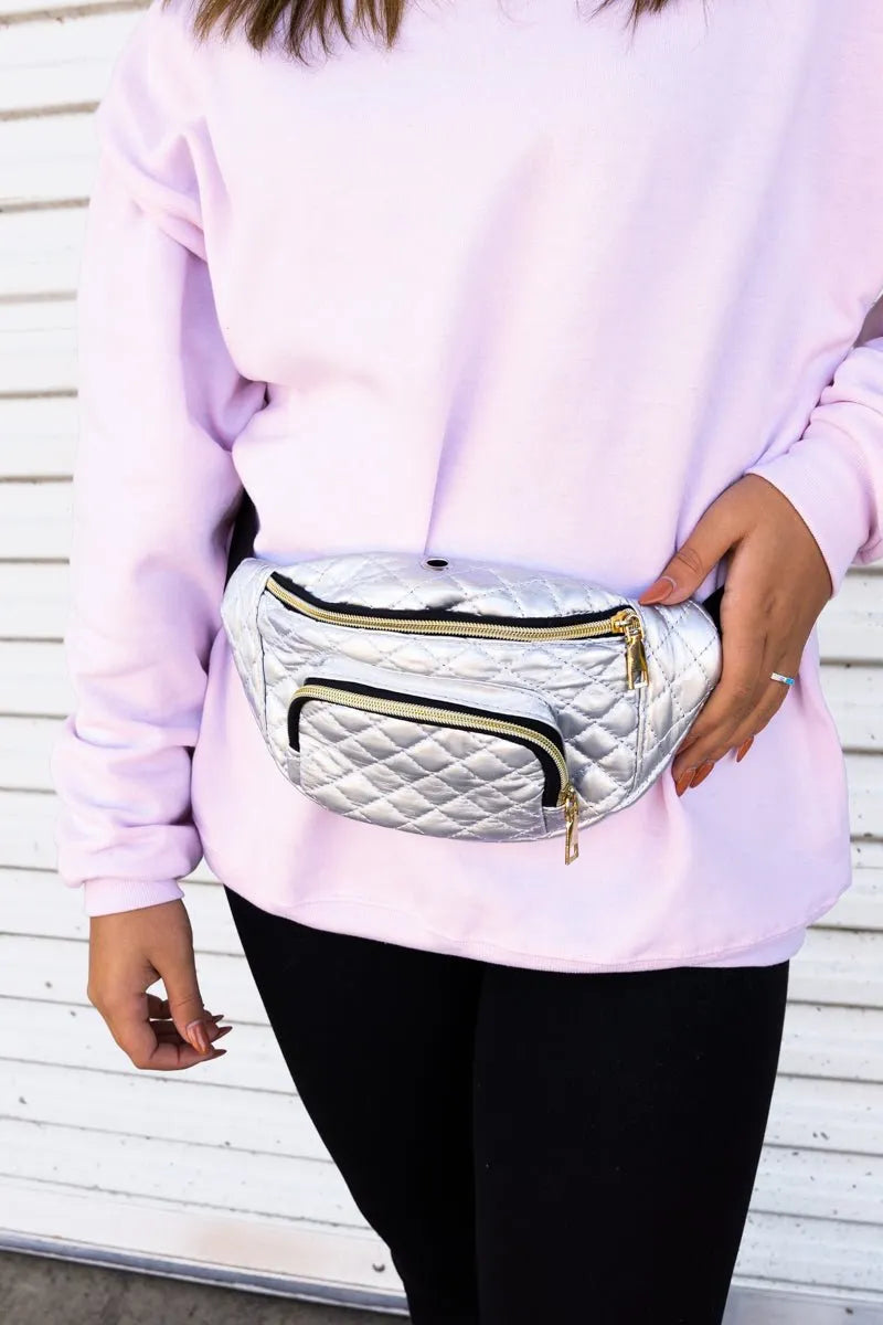 The Getaway Faux Leather Quilted Fanny Pack