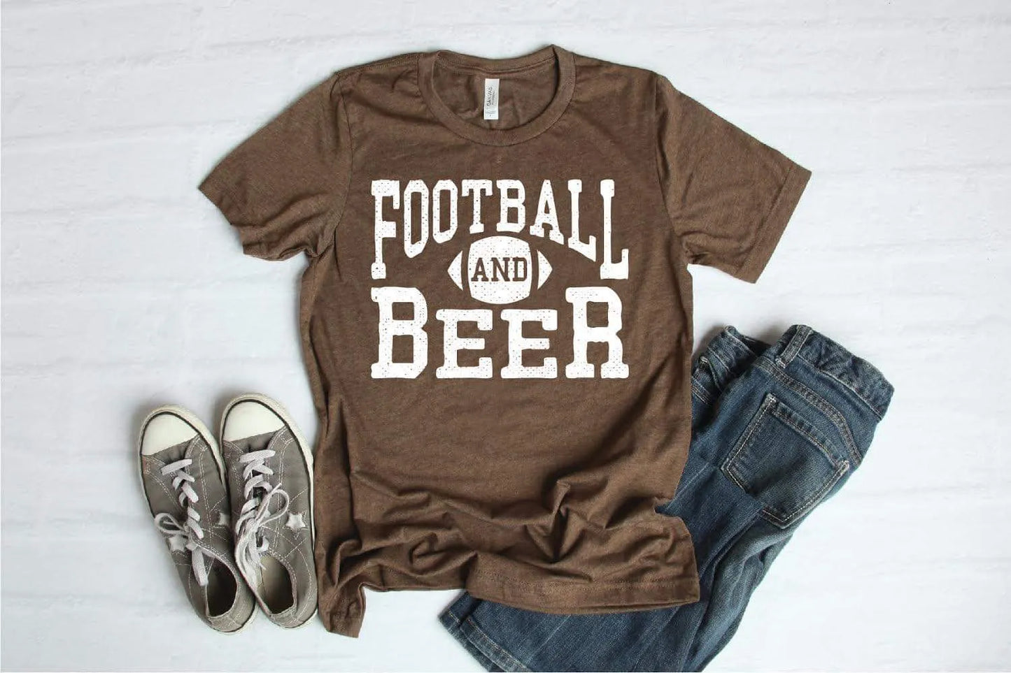 Football And Beer Unixsex Graphic Tee - The Bling Barn