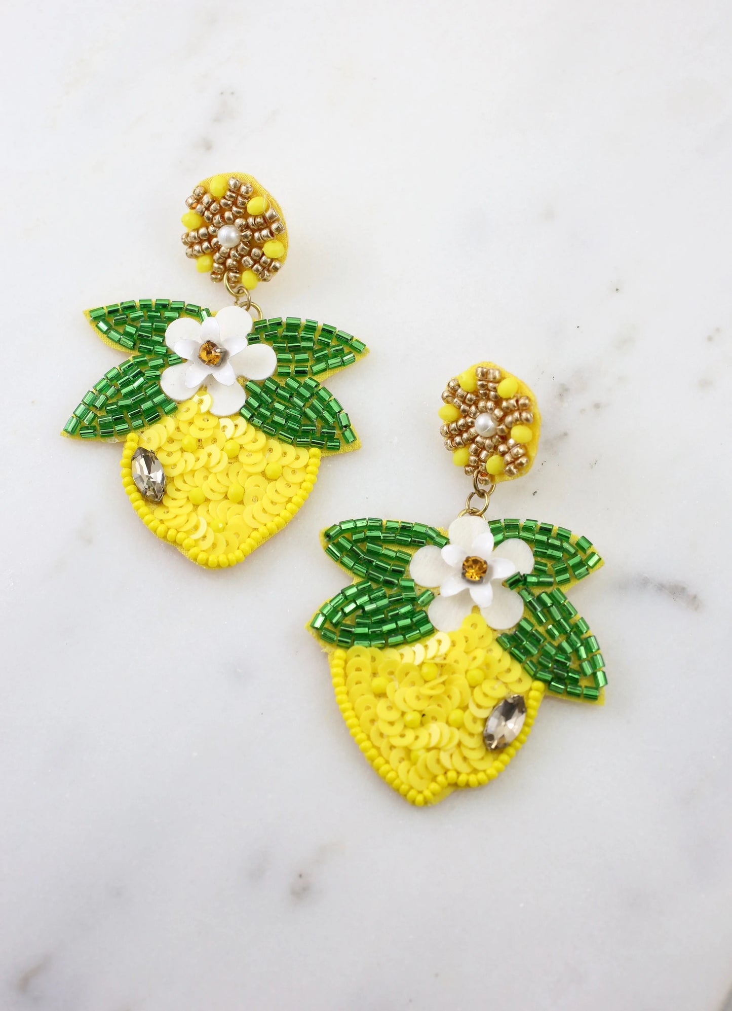 Billie Embellished Lemon Earring YELLOW