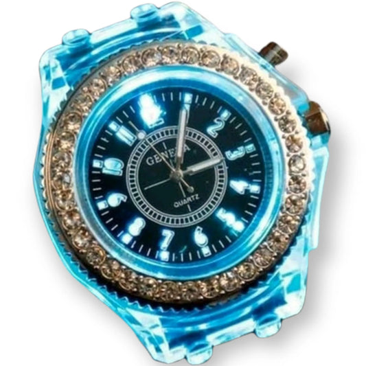 Illuminating Jelly Band Watch Blinged Out - The Bling Barn