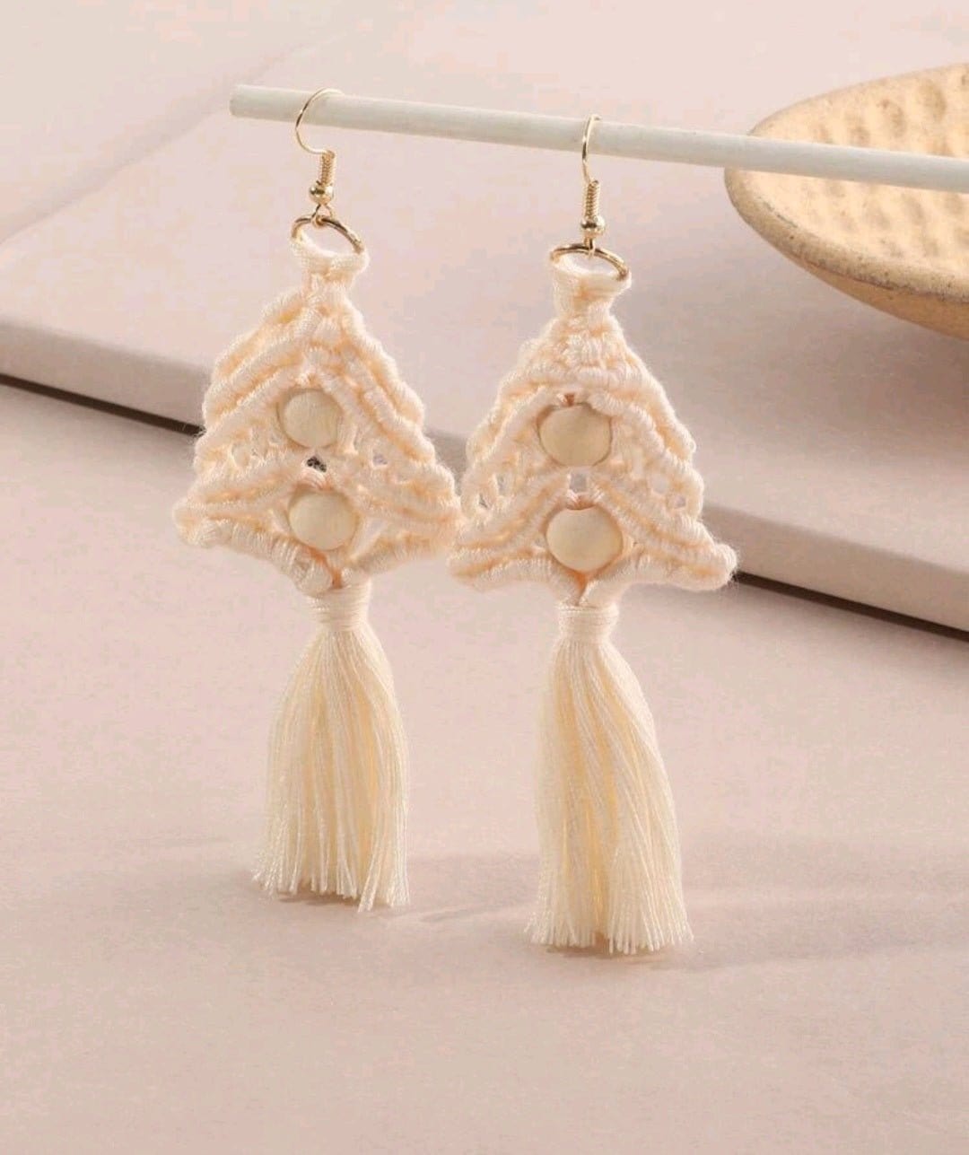 Lightweight Macrame Tassel Earrings - The Bling Barn