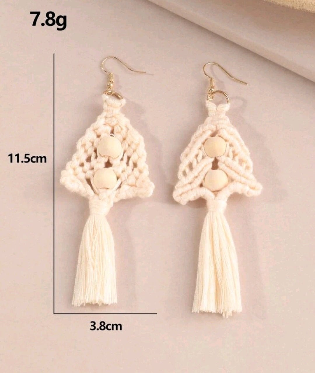 Lightweight Macrame Tassel Earrings - The Bling Barn