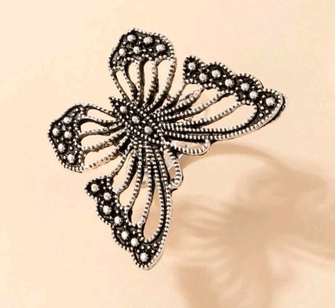 Metal Deco Art Butterfly Ring - The Bling Barn