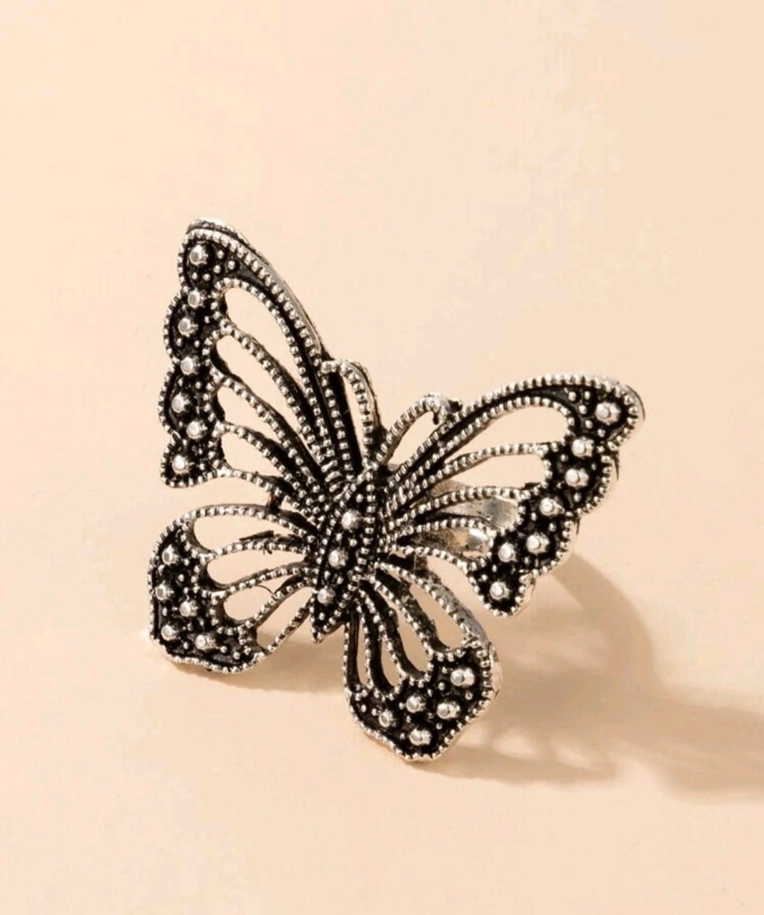 Metal Deco Art Butterfly Ring - The Bling Barn