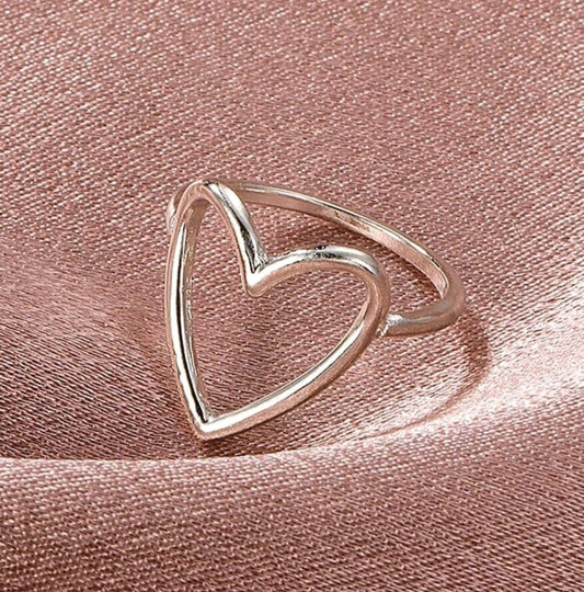 My Dainty Heart Silver Ring - The Bling Barn