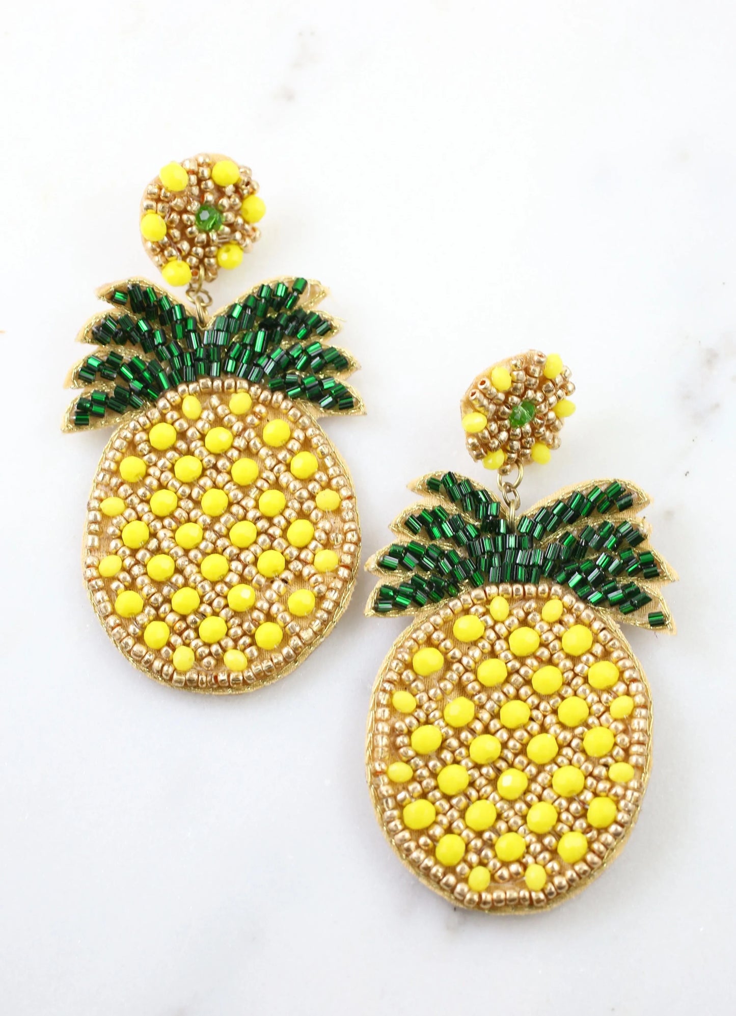 Wren Embellished Pineapple Earring YELLOW