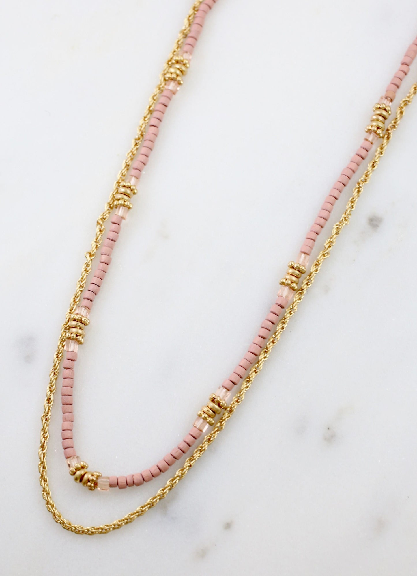 Elmer Layered Necklace MAUVE