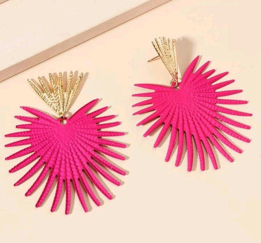 Queen of My Own World Earrings in Hot Pink - The Bling Barn