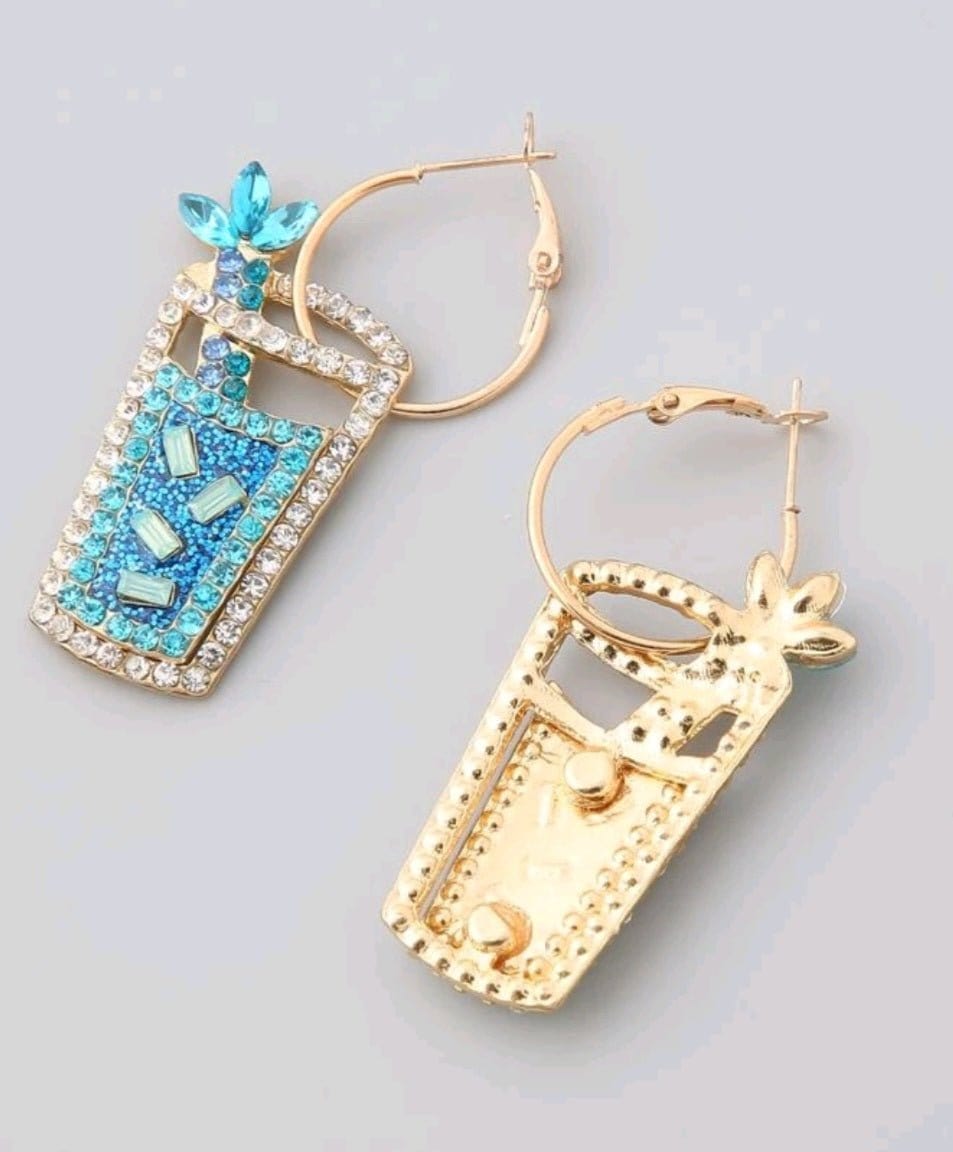 Sparkling Ice Water Earrings - The Bling Barn