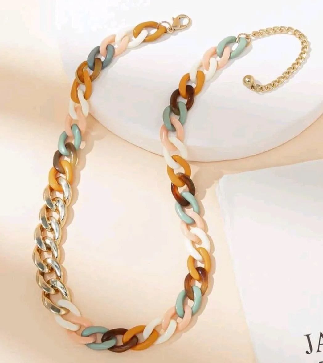 Two Piece Link Set Neutral - The Bling Barn