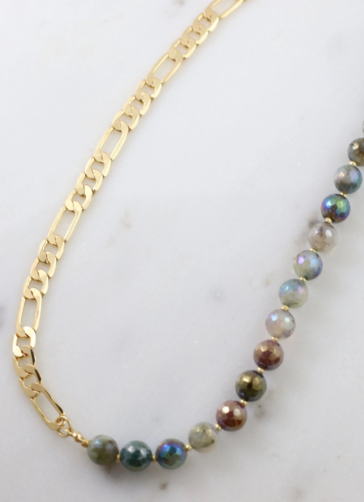 Antigua Chain and Stone Necklace/Bracelet ABALONE